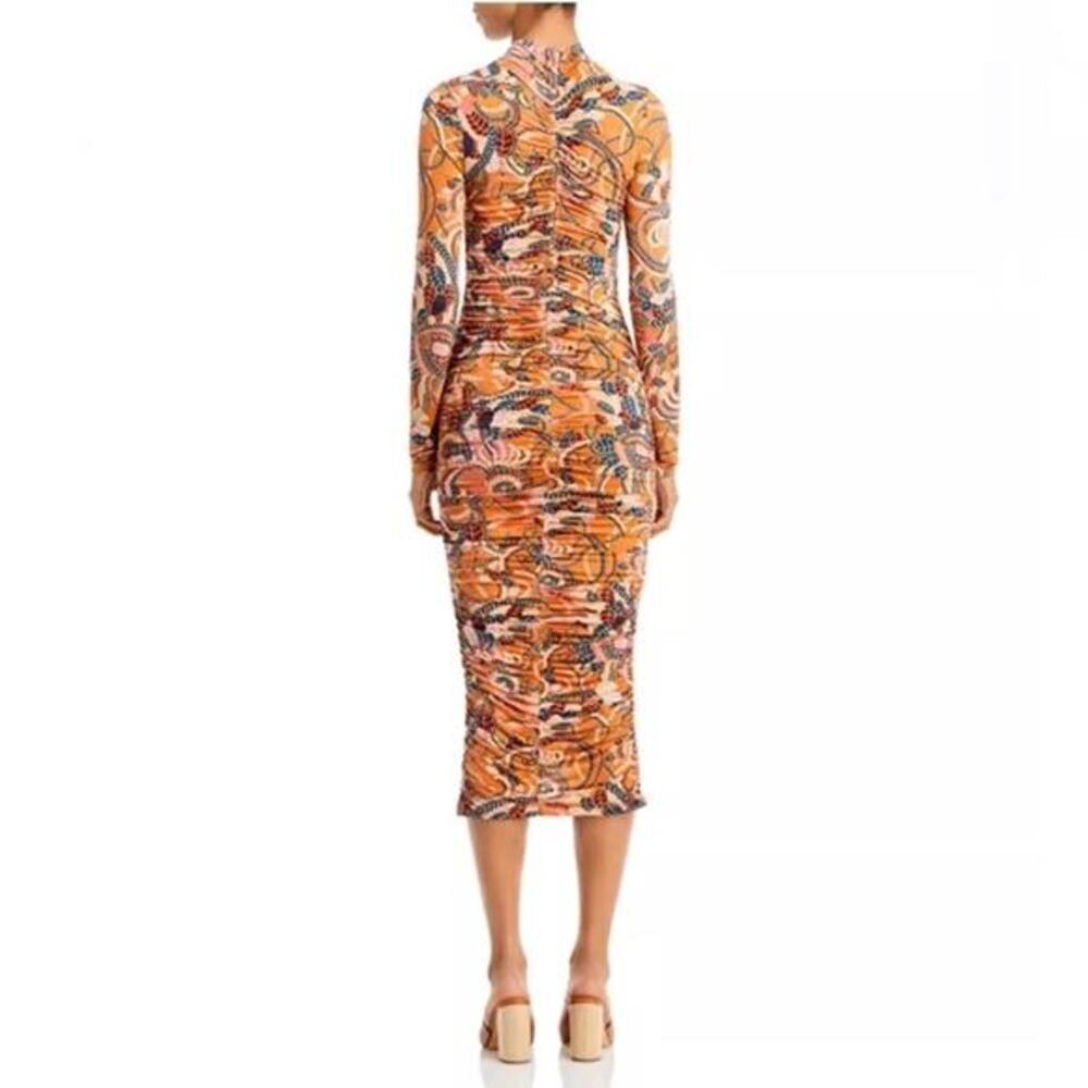 A.L.C. Ansel Long‑Sleeve Ruched Bodycon Midi Dress - Picture 7 of 14